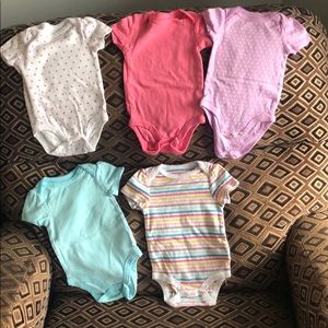 5 onesies Circo brand 3-6 mos size